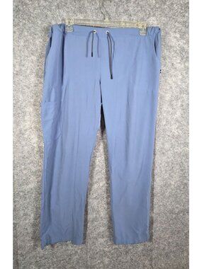 Beyond Scrubs Men’s Cargo Scrub Pants Blue Size XL Drawstring Waist Medical Unif